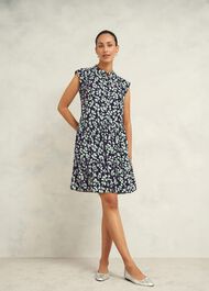 Layla Dress, True Navy Green, hi-res