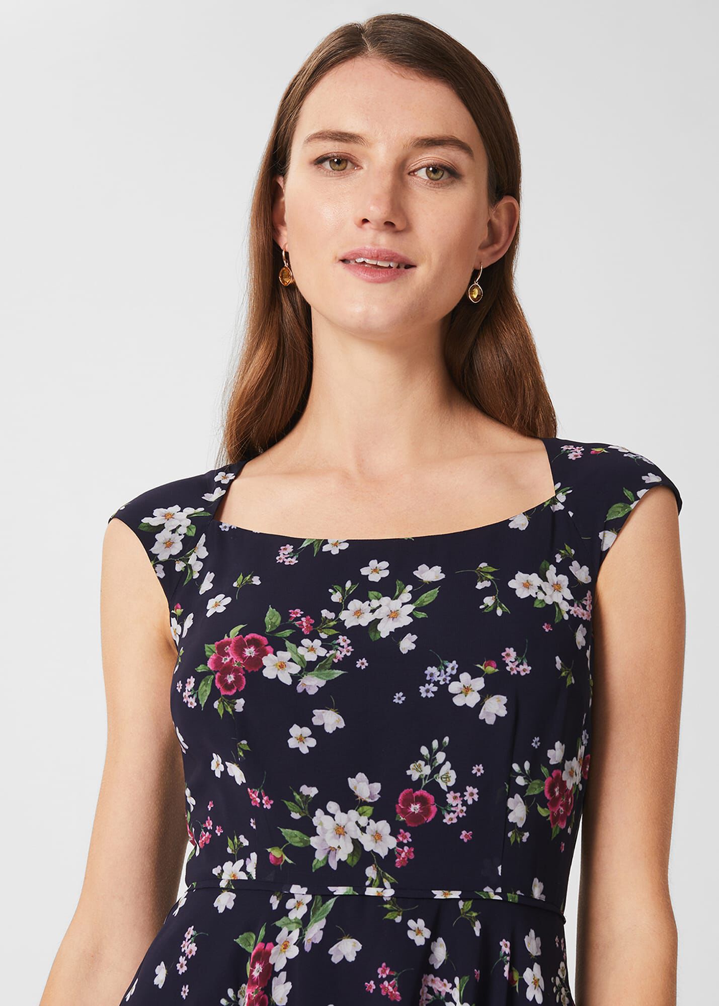 Lauren Floral Fit And Flare Dress |