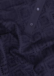 Petite Marcia Broderie Dress, True Navy, hi-res