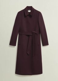 Petite Livia Wool Coat, Malbec Purple, hi-res
