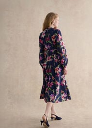 Pippa Floral Waist Tie Dress, Midnight Multi, hi-res
