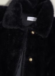 Rue Faux Fur Coat, Black, hi-res
