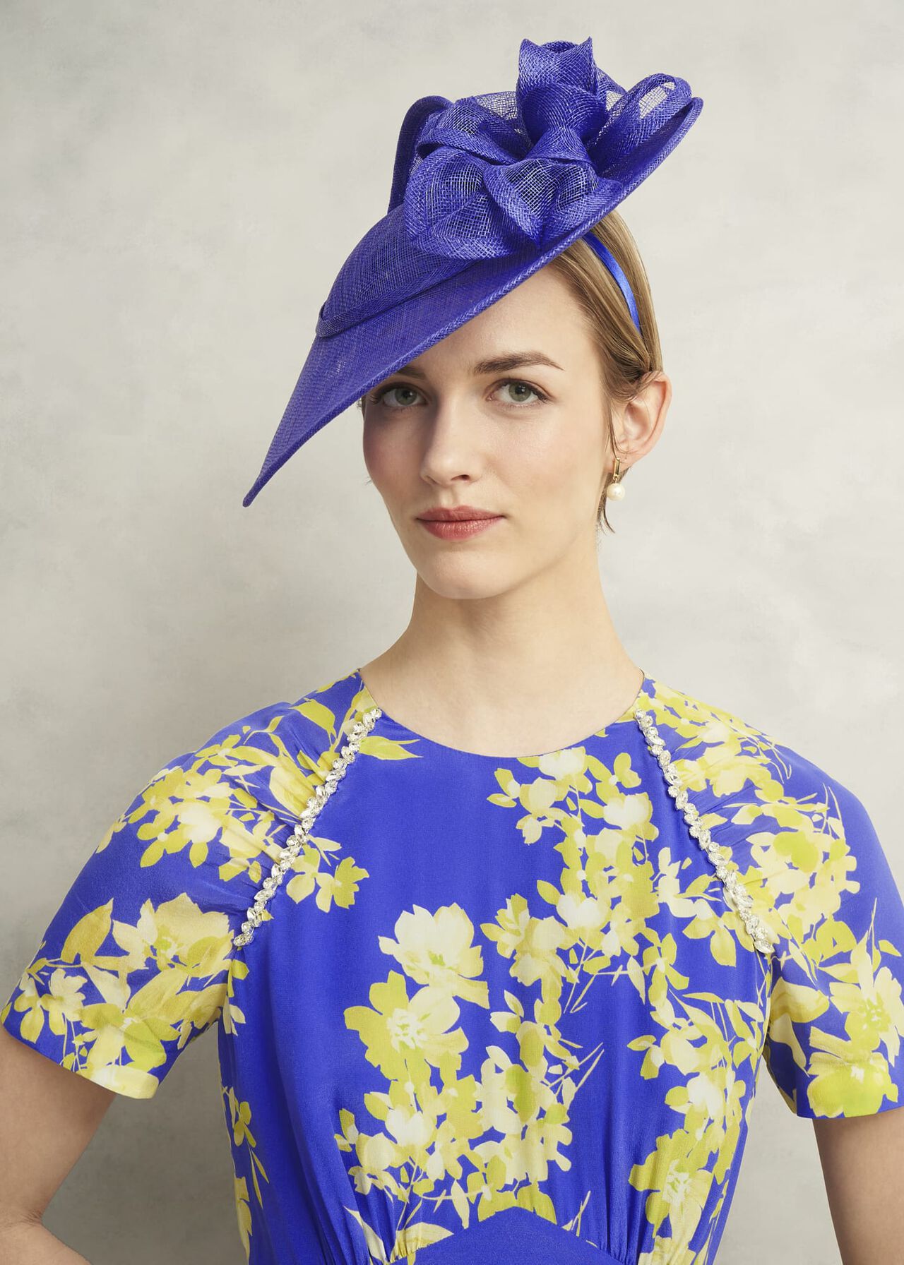 Elaina Fascinator, Allium Blue, hi-res