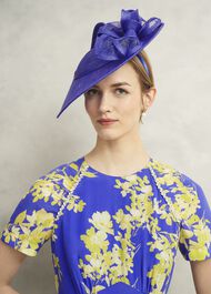 Elaina Fascinator, Allium Blue, hi-res