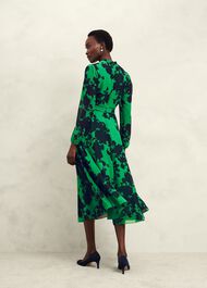 Petite Aurora Dress, Navy Green, hi-res