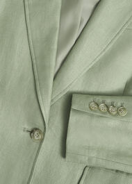 Petite Marietta Linen Jacket, Sage Green, hi-res