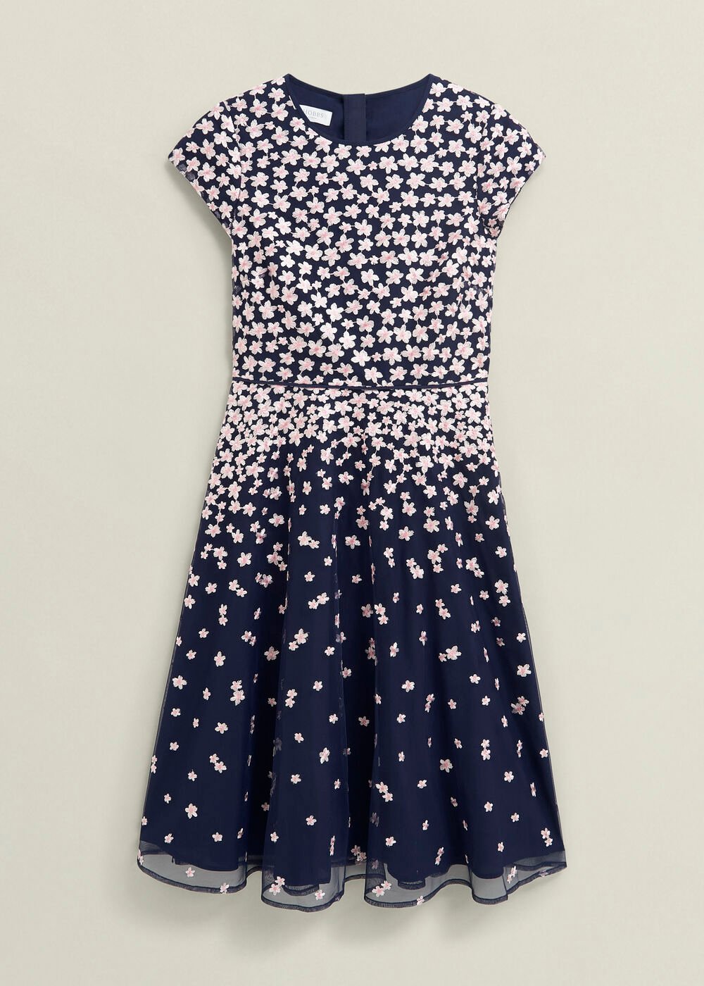 Petite Betty Embroidered Dress, Midnight Pink, hi-res