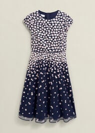 Petite Betty Embroidered Dress, Midnight Pink, hi-res