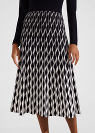 Larna Knitted Dress, Navy Ivory, hi-res