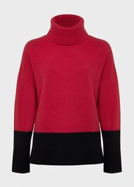 Melodie Merino Wool Jumper, Cerise Black, hi-res