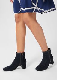 Iro Suede Ankle Boots, Navy, hi-res
