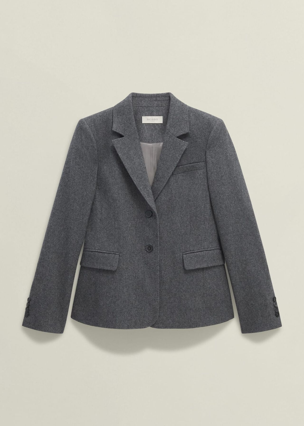 Elsie Wool Blend Jacket, Grey, hi-res