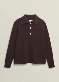Brenna Merino Wool Sweater , Malbec, hi-res