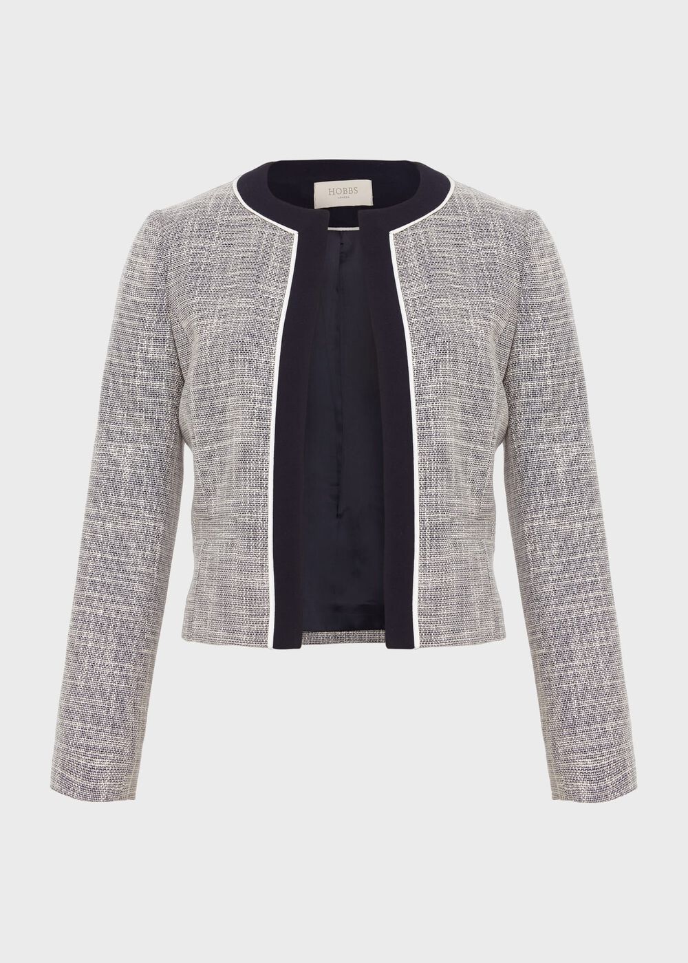 Laurie Jacket With Cotton, Navy Ivory, hi-res