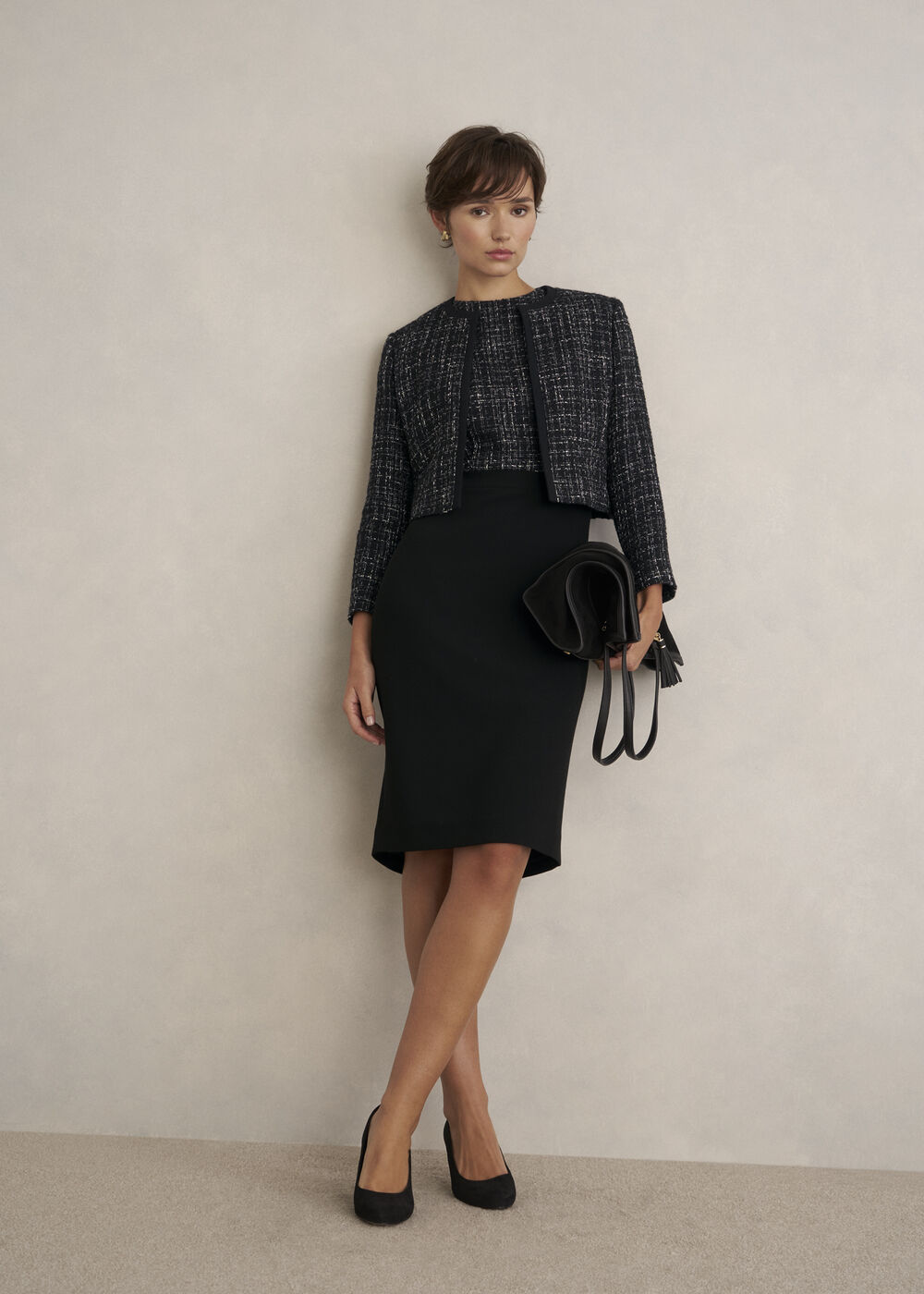 Esme Match Black Dress, Black White, hi-res