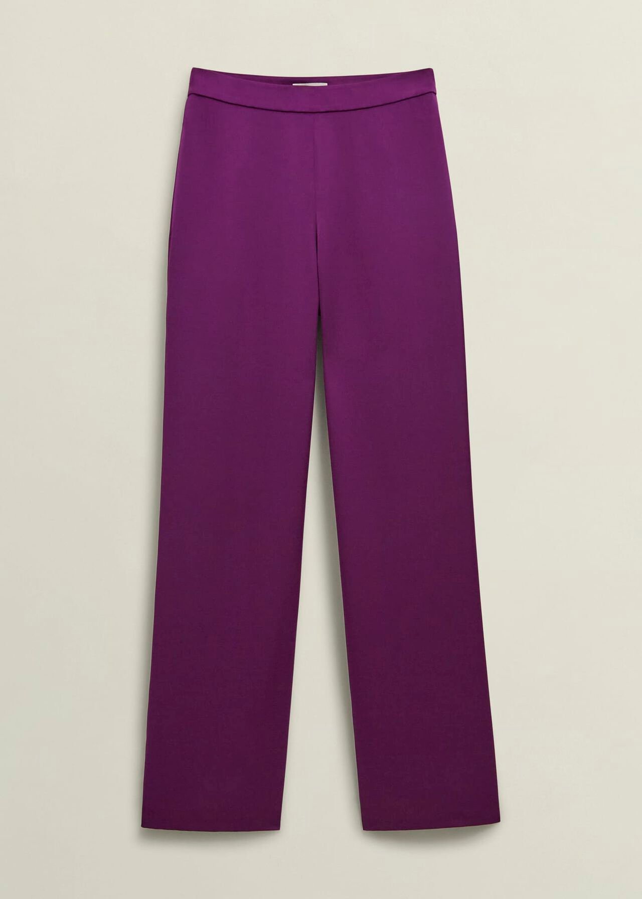 Judith Satin Trousers, Vibrant Purple, hi-res