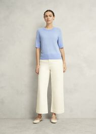 Leena Knitted Top with Wool, Maya Blue, hi-res