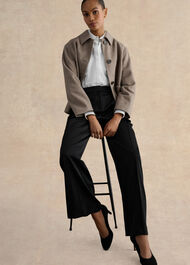 Howley Wide Trousers, Black, hi-res