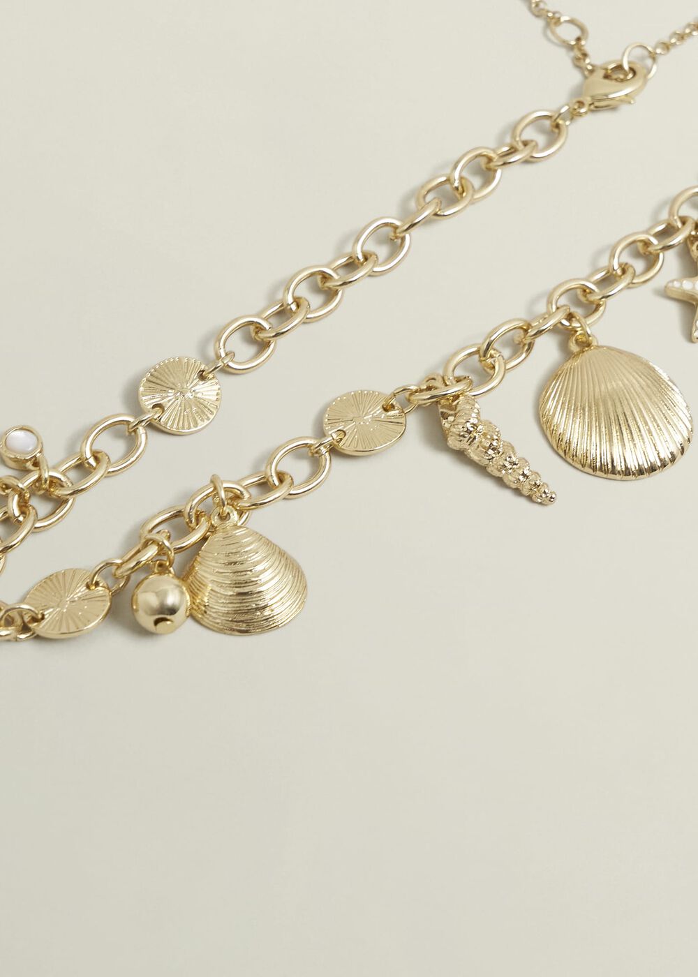 Amaya Shell Necklace, Gold, hi-res