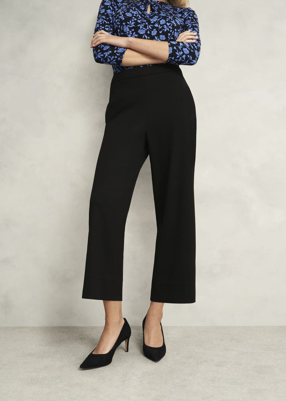 Dina Crop Pants, Black, hi-res