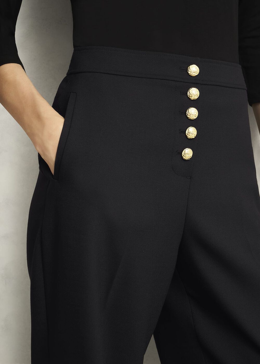 Highclere Wide Pants, Black, hi-res