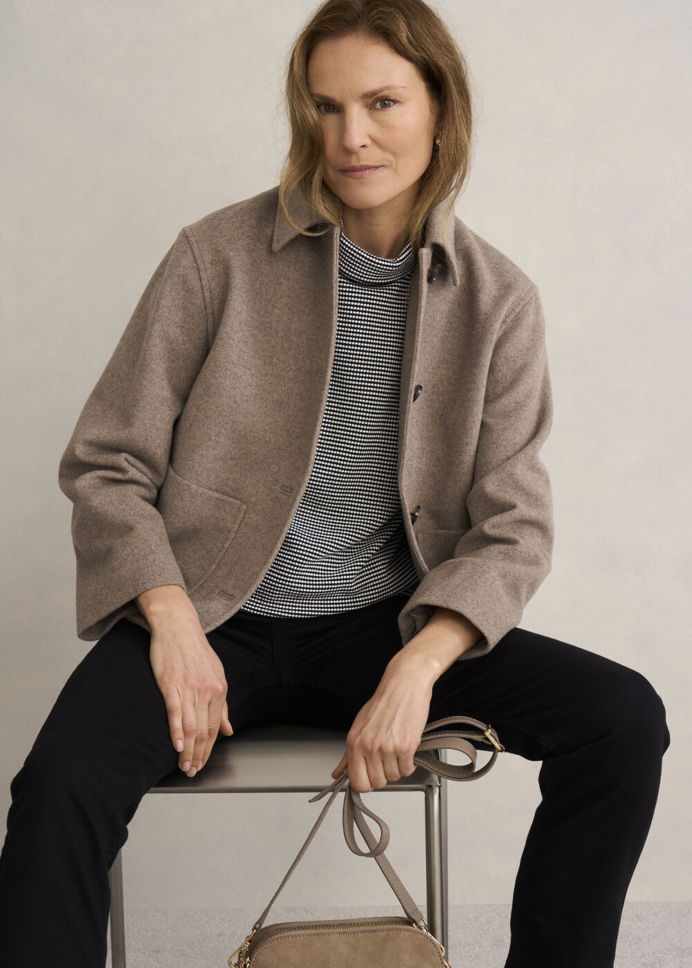 Tali Textured Top, Navy Ivory, hi-res