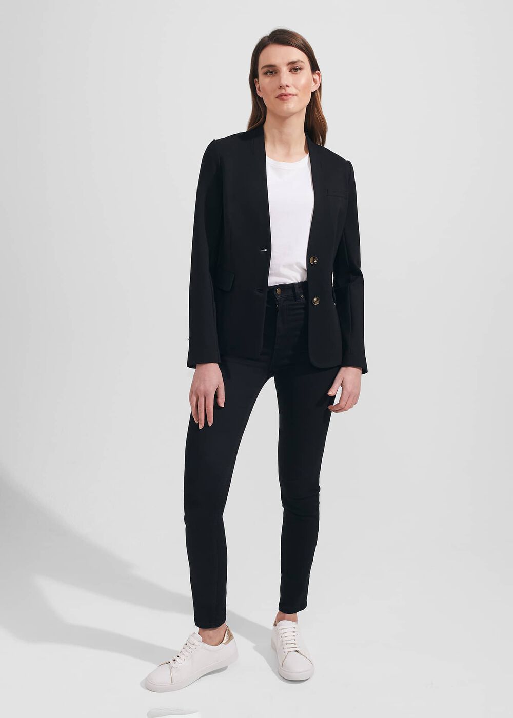 Adalee Ponte Blazer, Black, hi-res