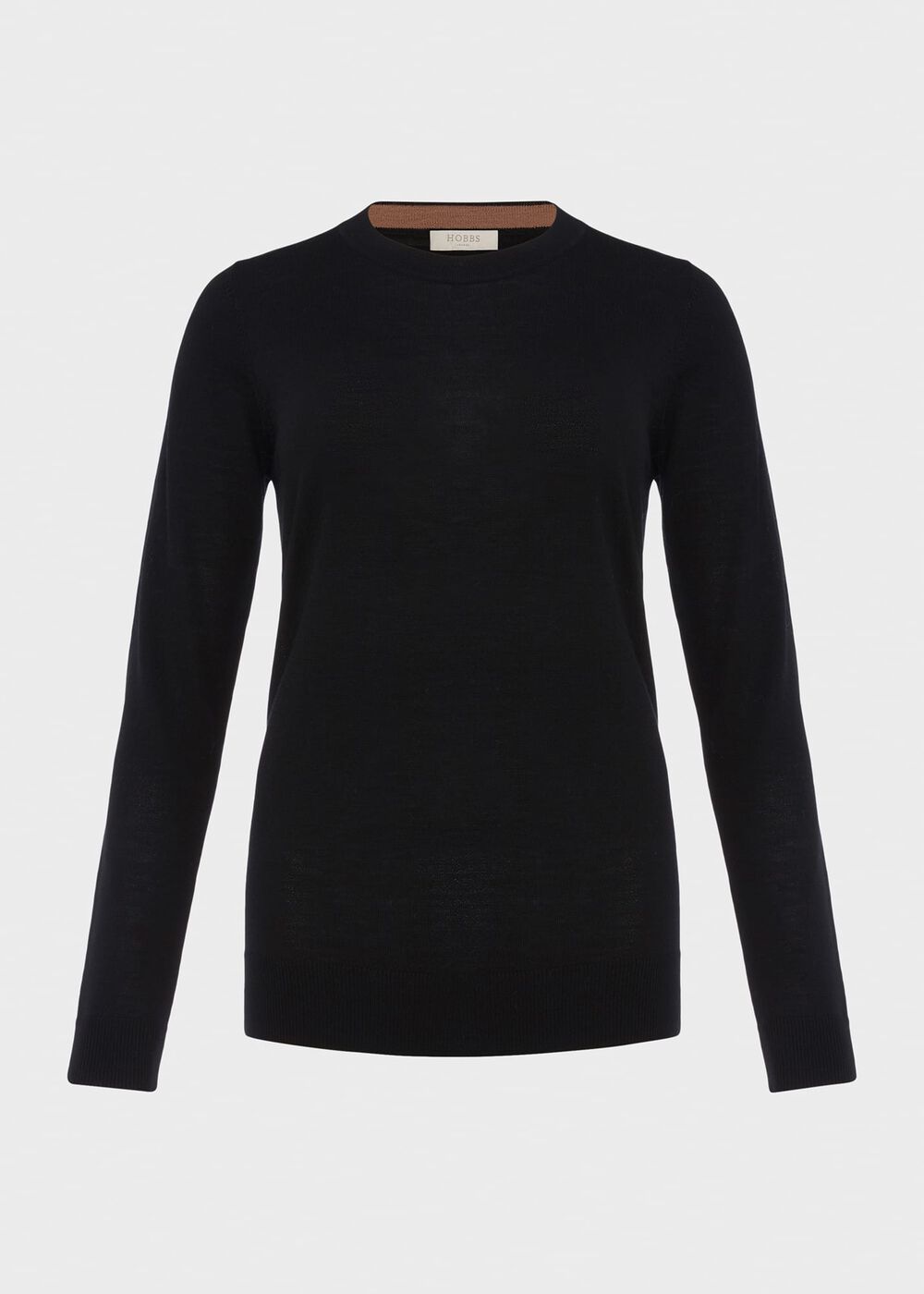 Penny Merino Wool Jumper, Black, hi-res