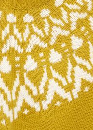 Meredith Fairisle Jumper with Alpaca, Lemon Yellow, hi-res
