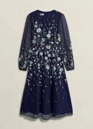 Petite Lois Embroidered Dress, Midnight Multi, hi-res