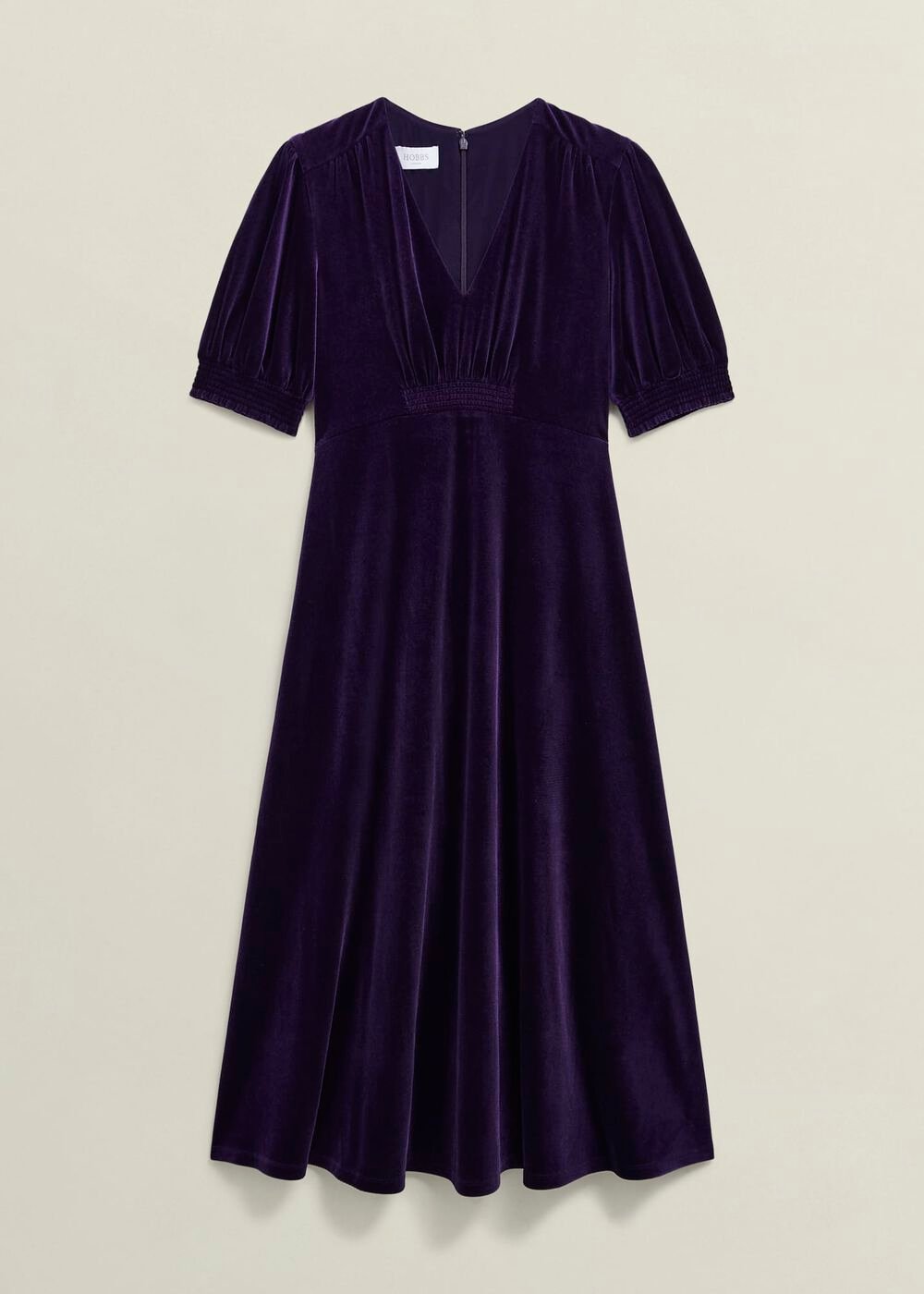 Dormer Velvet Dress, Midnight Purple, hi-res