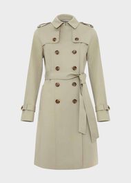 Saskia Shower Resistant Trench Coat, Sage Green, hi-res