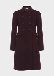 Janaya Wool Blend Coat, Mullberry Red, hi-res