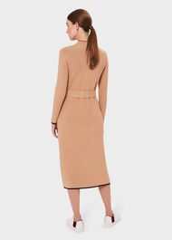 Carrie Knitted Dress, Black Camel, hi-res