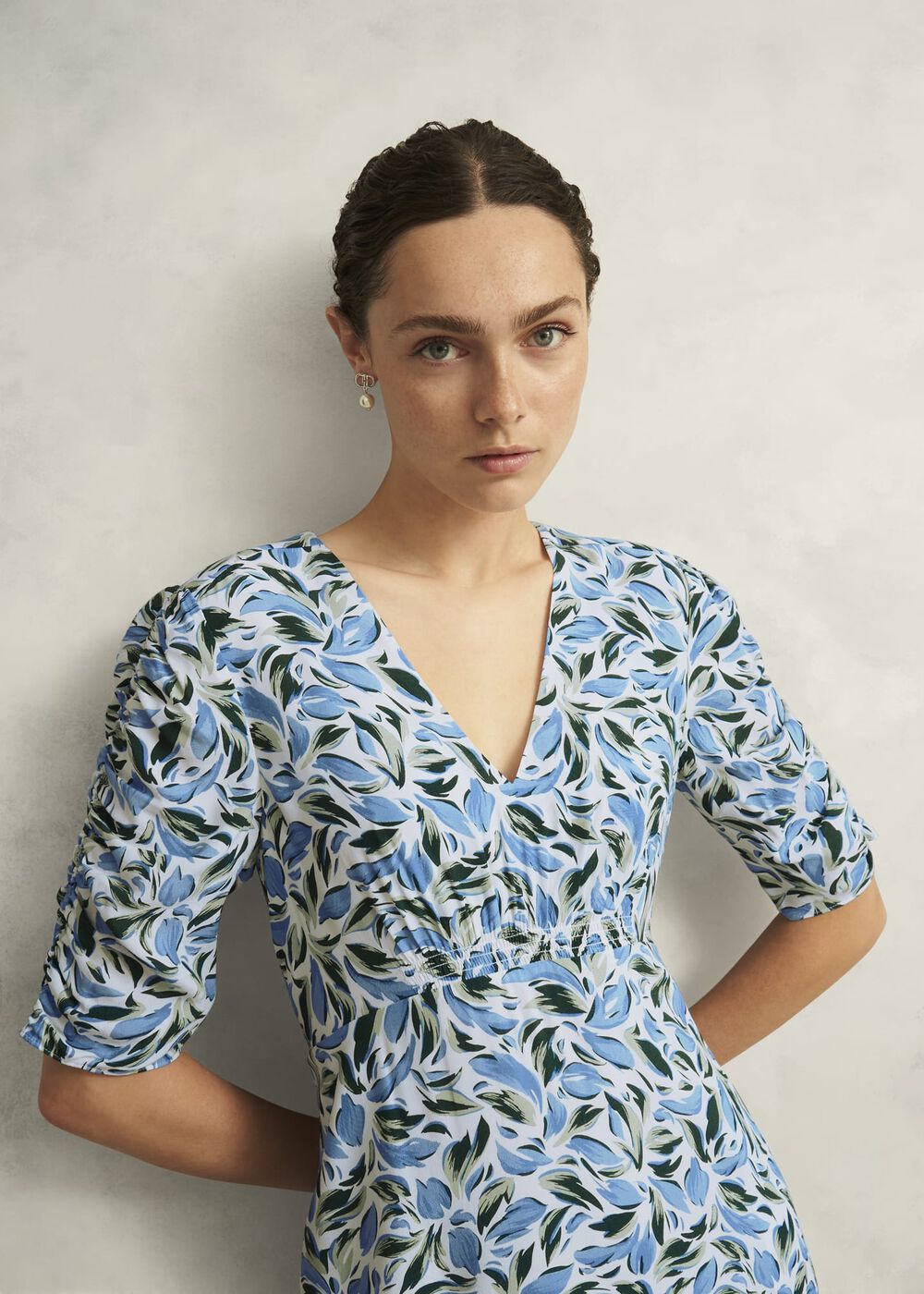 Bonnie Midi Tea Dress, Ivory Multi, hi-res