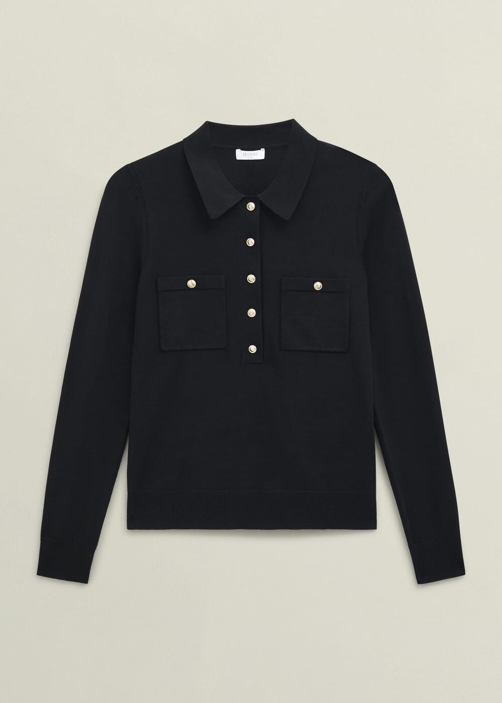 Jessica Knitted Shirt, Black, hi-res