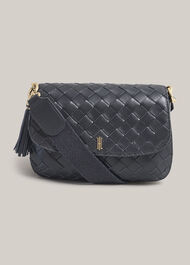 Berwick Woven Leather Crosbody Bag, Hobbs Navy, hi-res