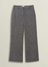 Marlyn Wool Jersey Pants, Black White, hi-res