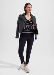 Nova Stripe Jumper, Navy Ivory, hi-res