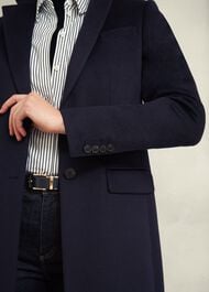 Petite Cavendish Wool Coat, Navy, hi-res