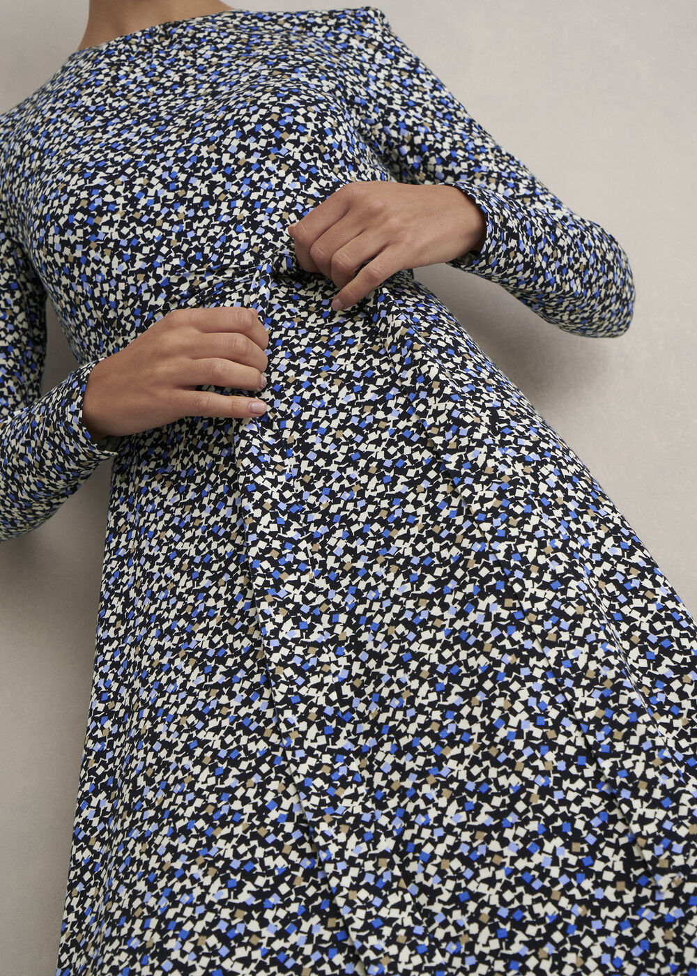 Petite Dakota Dress, Navy Multi, hi-res