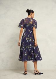 Petite Callie Midi Dress, Navy Multi, hi-res