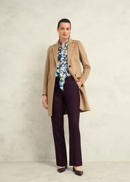 Petite Cavendish Wool Coat, Hobbs Camel, hi-res