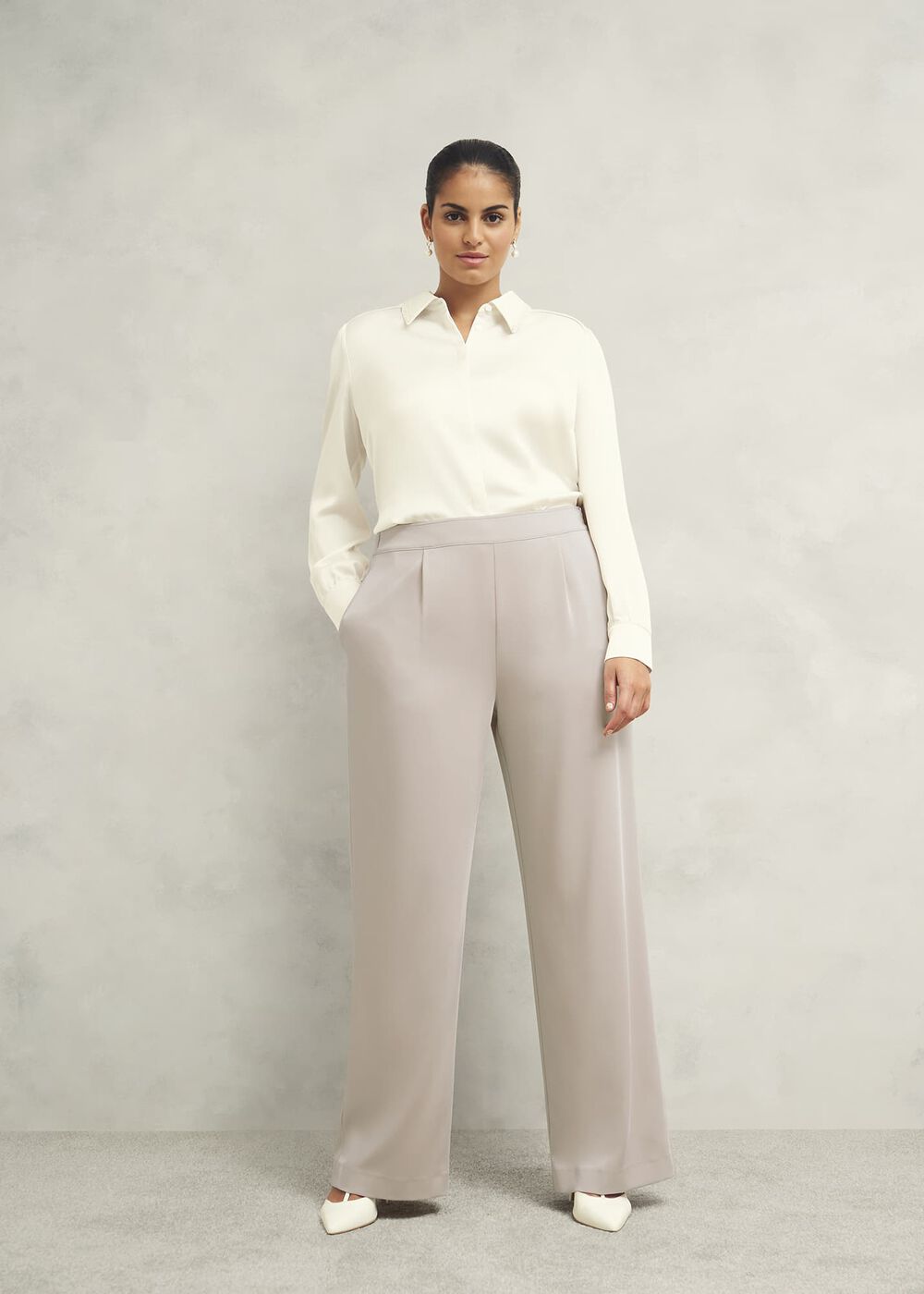 Delora Trousers, Oyster, hi-res