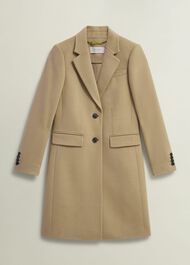 Petite Cavendish Wool Coat, Hobbs Camel, hi-res
