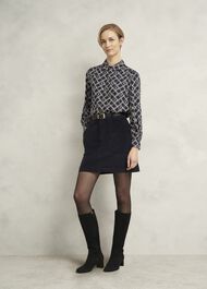 Paulina Blouse, Navy Cream, hi-res