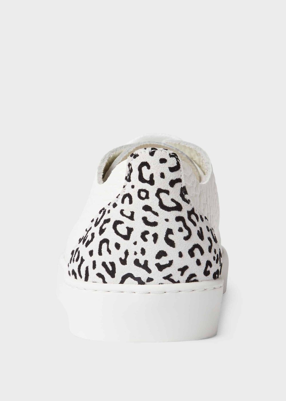 Willow Leather Trainers, White, hi-res