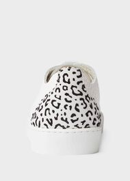 Willow Leather Trainers, White, hi-res