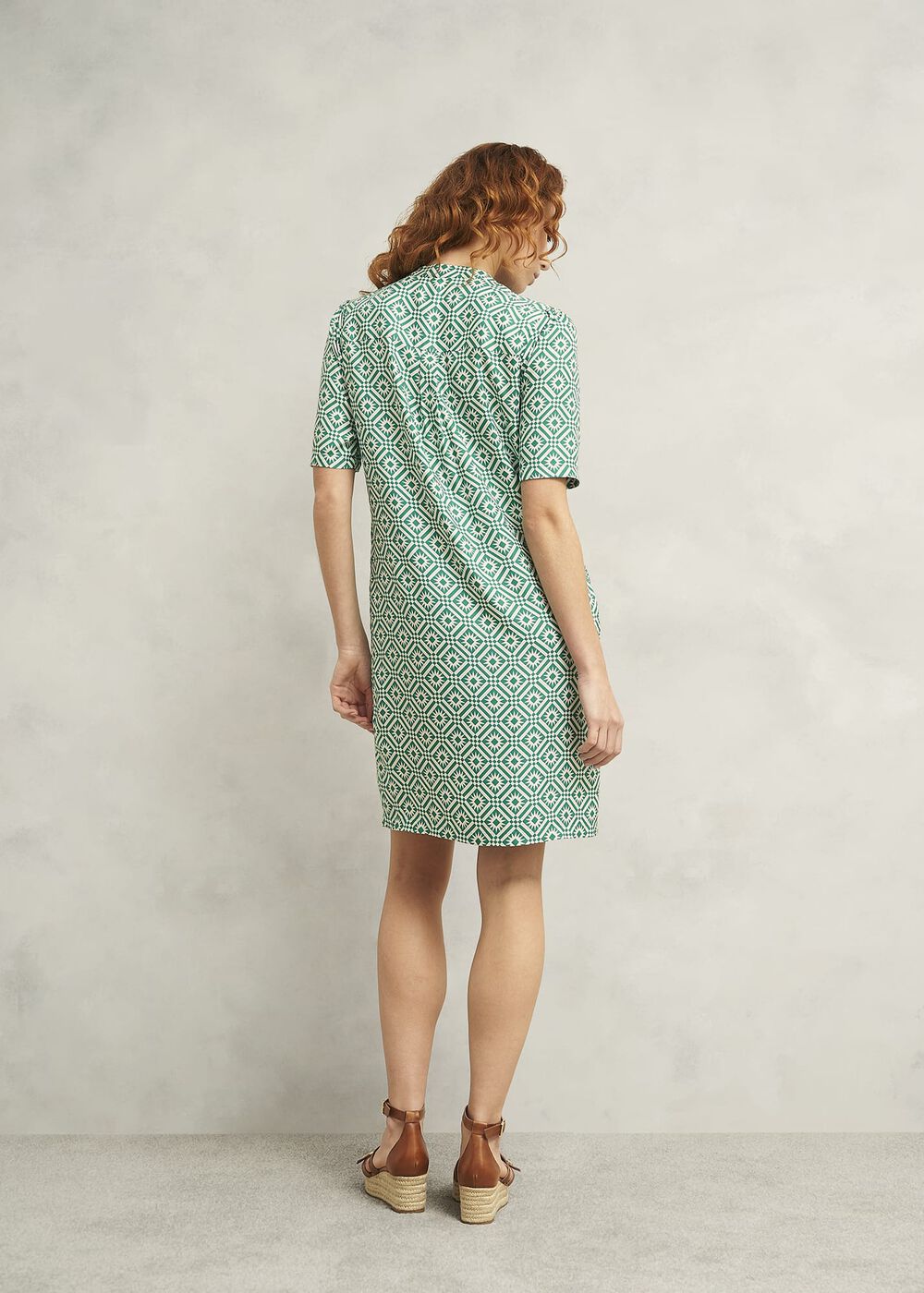 Lucille Dress, Green Ivory, hi-res