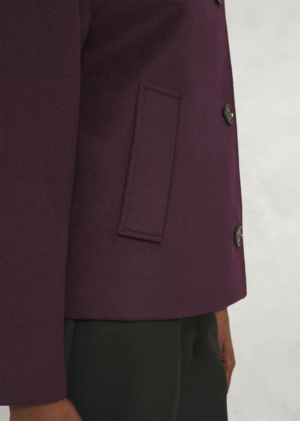 Zoe Wool Blend Jacket, Malbec Purple, hi-res